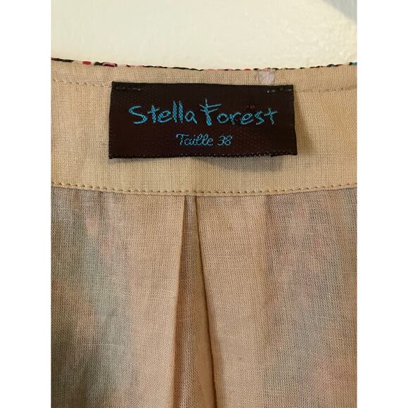 STELLA FOREST Patchwork Wrap Midi Dress Paisley Floral Polka Dot Size 38 Small S - Picture 4 of 11